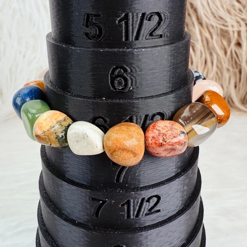 Boho Chic Multicolor Gemstone Stretch Bracelet